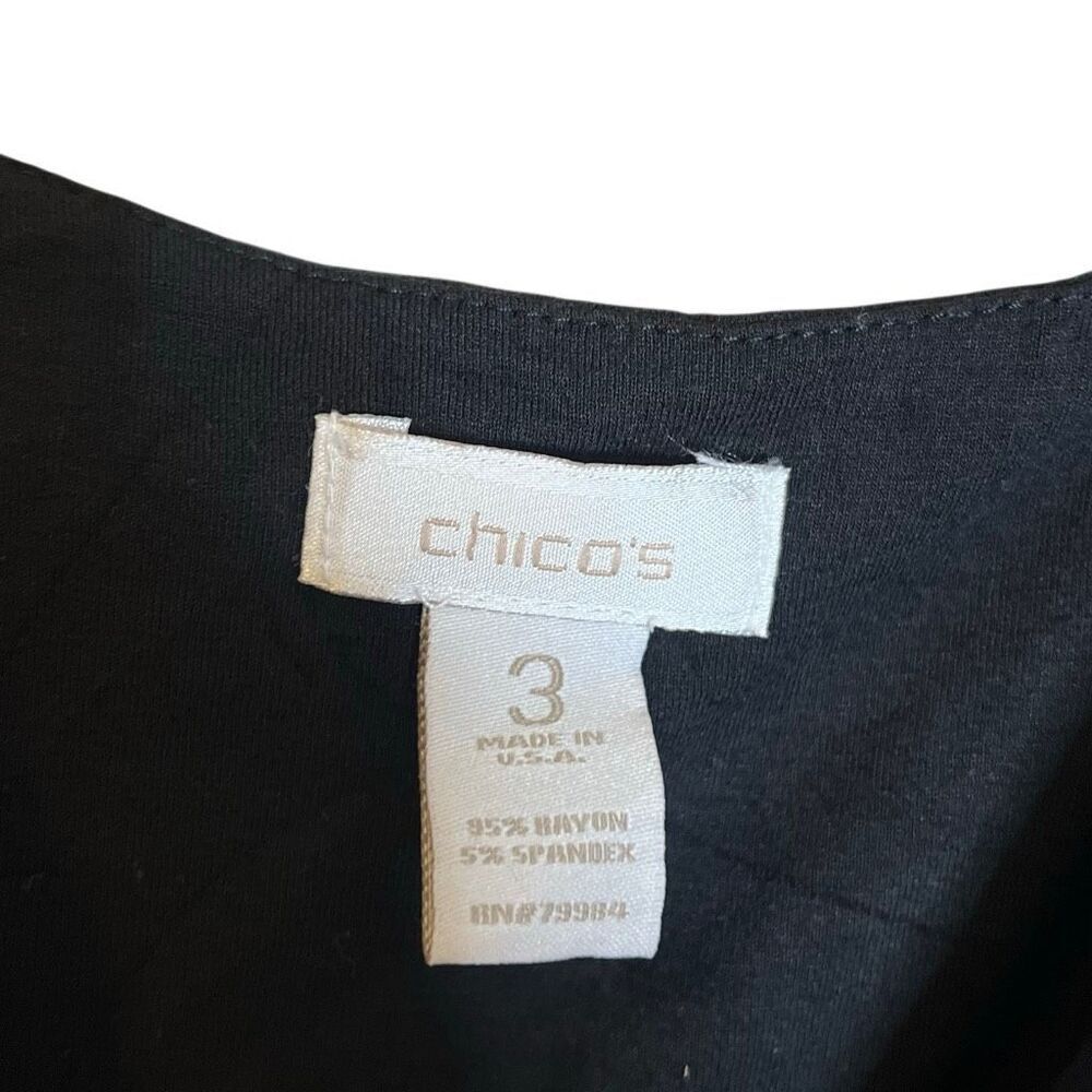 Chico's Black Sleeveless V-Neck Knot-front Maxi Dress - Picture 6 of 8